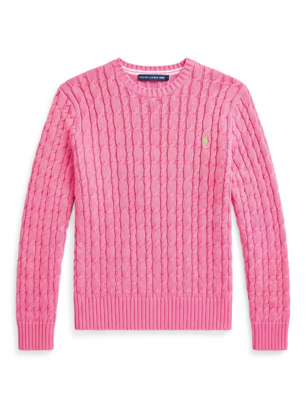 Ralph Lauren Golf Pink Cable Knit Crewneck Sweater 💗 Cotton L